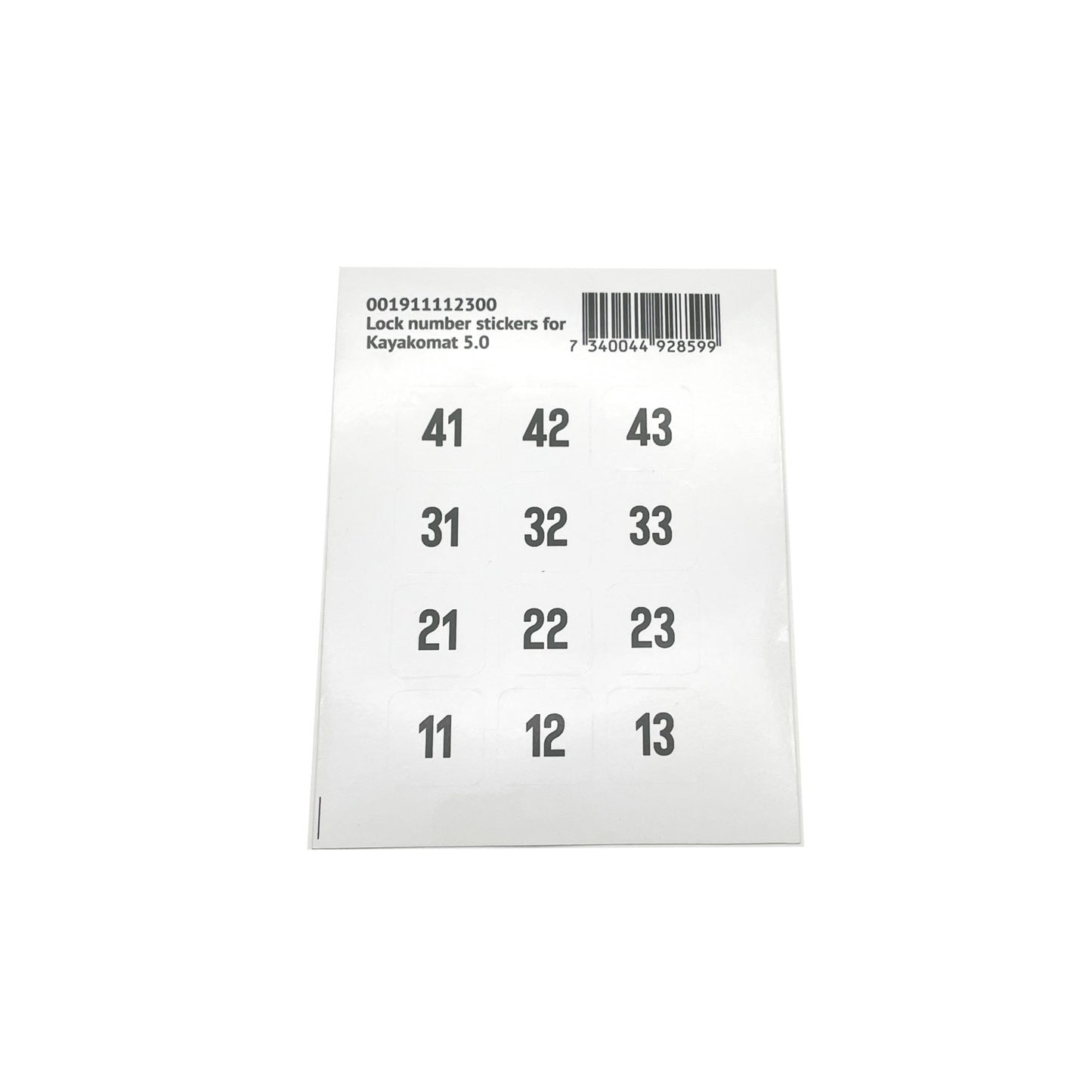 Autocollants de numérotation des stations *