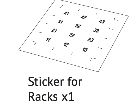 Station numbering decals