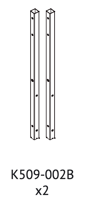 K509-002B (Tube fixe avant et arrière - Court)