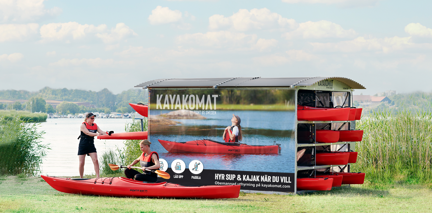 Kayakomat 4.0 Banner 3000x1570mm - Schwedisch